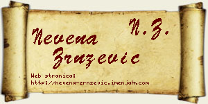 Nevena Zrnzević vizit kartica
